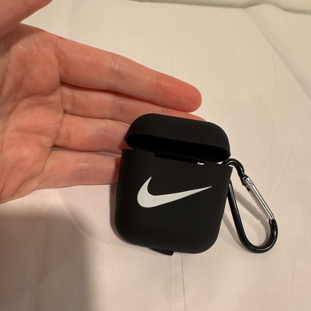 Nike Black AirPods Case with Carabiner